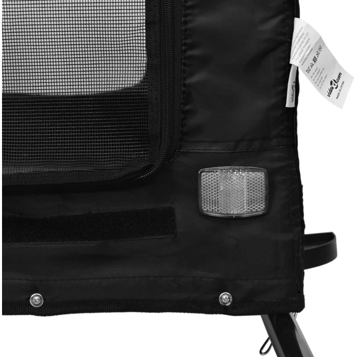 Причіп для велосипеда, переноска для собак, чорний (124x53x53 см)