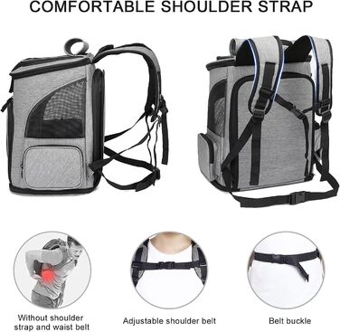 Рюкзак для собак, дихаючий, складаний, переноска для тварин, рюкзак-переноска для собак та котів