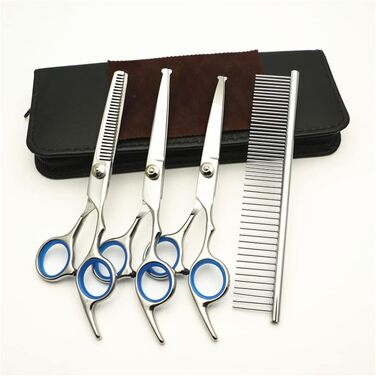 Набір ножиць для грумінгу собак 6 дюймів з безпечними закругленими кінцями, для догляду за шерстю собак та котів, 4 шт.