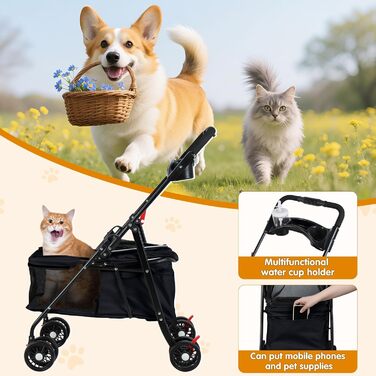 Дитяча та переноска для тварин 4-Rad, складаний, чорний