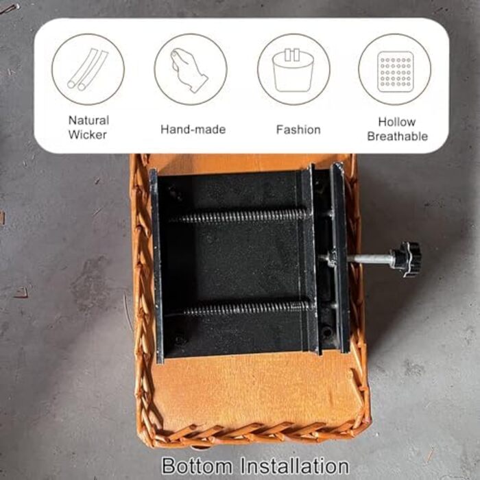 Фаркоп для тварин на велосипед - плетений кошик для котів та собак, транспортна клітка з металевим покриттям, кріплення до заднього колеса