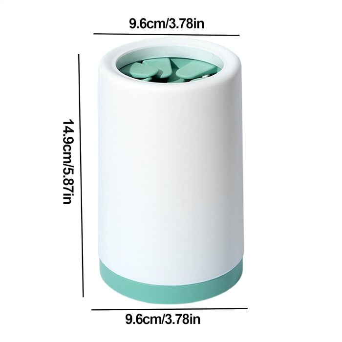 Очищувач лап для собак, мийка лап для тварин, захист від бруду, силіконовий, 2 розміри (10x8 см, 14x9 см), зелений