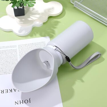 Складана пляшка для води для собак Milisten: 550 мл, м'який силікон, не протікає, для подорожей, цуценят, прогулянок, хатніх тварин, пікніків, кемпінгу (світло-сірий)