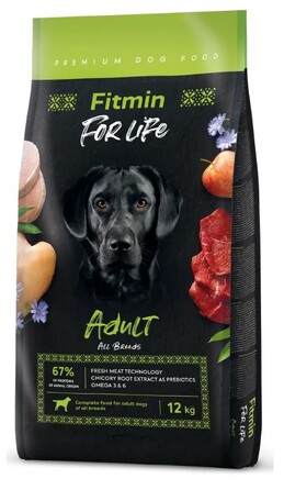 Сухий корм для дорослих собак усіх порід Fitmin Dog For Life, 12 кг
