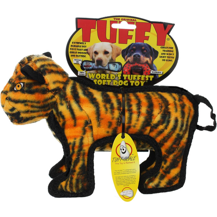 М'яка іграшка для собак Tuffy Zoo Tiger, розмір S, міцна