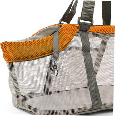 Транспортна сумка для тварин Cosmevivi XXL, нейлон, помаранчевий, 44x25 см, з сіткою для собак, котів та цуценят, для подорожей та кемпінгу