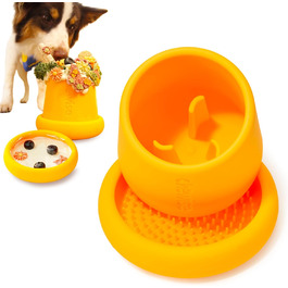 Chewise Годівниця для собак з інтерактивними елементами - повільна годівниця, іграшка-лежак, набір мисок, безпечний TPU, для собак, миється в посудомийній машині