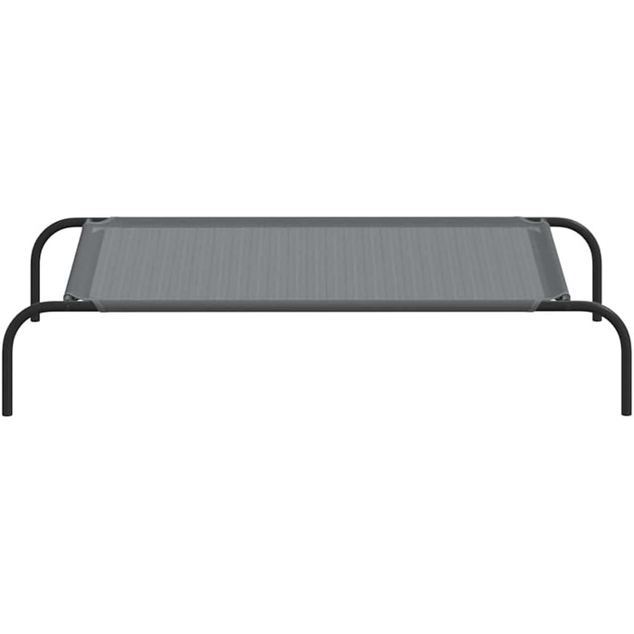 Підвищене собаче ліжко VidaXL, сіре, 110x65x20 см, Textilene та сталь. Собаче ліжко, лежанка, диванчик для собак, лежанка для домашніх тварин, місце для сну собаки, вулиця.