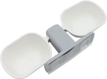 Двічі миска для котів, миски для котів, годівниця для котів на стіну, з піднятим тримачем, зменшує біль у шиї, знімні миски