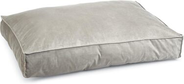 Подушка для собак Lotte Nalino, велюр, сіра, 100x70x15 см