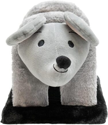 Драпак для котів з сизалю та плюшу у формі панди, сірий, 56 x 18 x 18 см