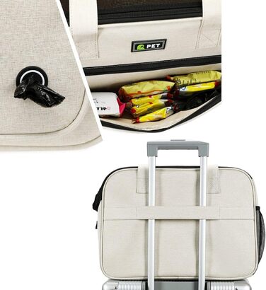 Переноска для собак та котів | М'яка сумка-переноска з великими кишенями, вентильована | Для прогулянок, подорожей, до ветеринара