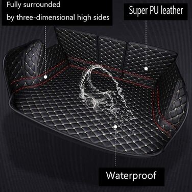 Килимок у багажник для JEEP Renegade 2016-2023, захист від бруду та вологи, з боковим захистом, чорно-бежевий