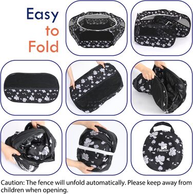 Pawaboo: вольєр для дрібних тварин, водяний, складаний, для кроликів, курей, кошенят, цуценят, хом'яків. З сіткою, блискавкою та нейлоновим дном (Magnolie)