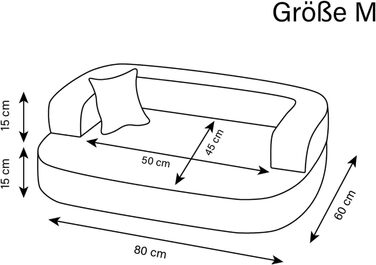 Ортопедичне собаче ліжко Tierlando Sharleen VISCO Plus, 80x60 см, Бордовий, м'яка тканина Тедді