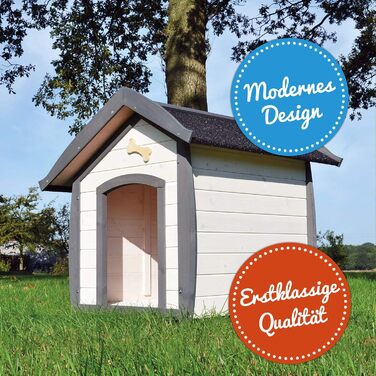 Будинок для собак Zooprinz Bella - вологостійкий, з масивного дерева, для вулиці, екологічна фарба, 3 розміри (XL, M)