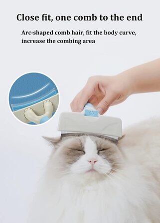 Щітка для собак та котів, для короткої та довгої шерсті, блакитна