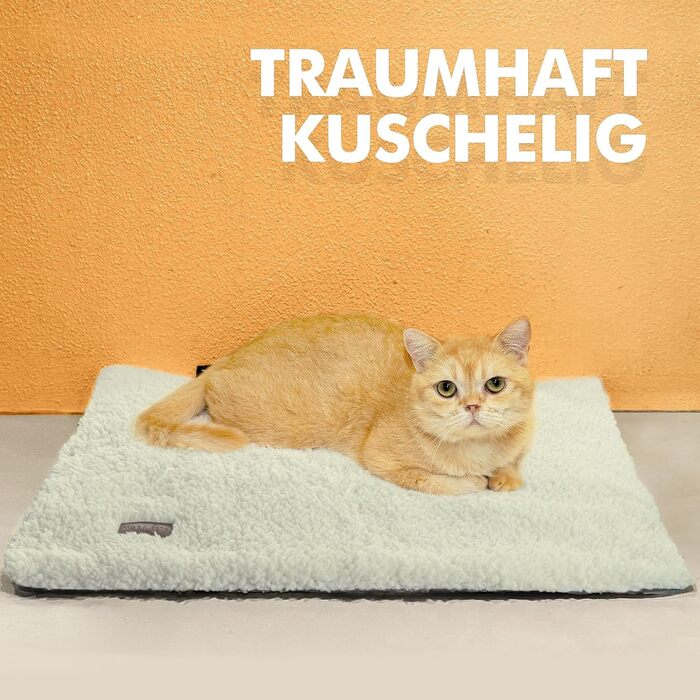 Самогріюча лежанка для котів на підвіконня, 90x28 см, бежева. Лежанка-грілка для кота, м'яка та нековзна, 74x48x3 см