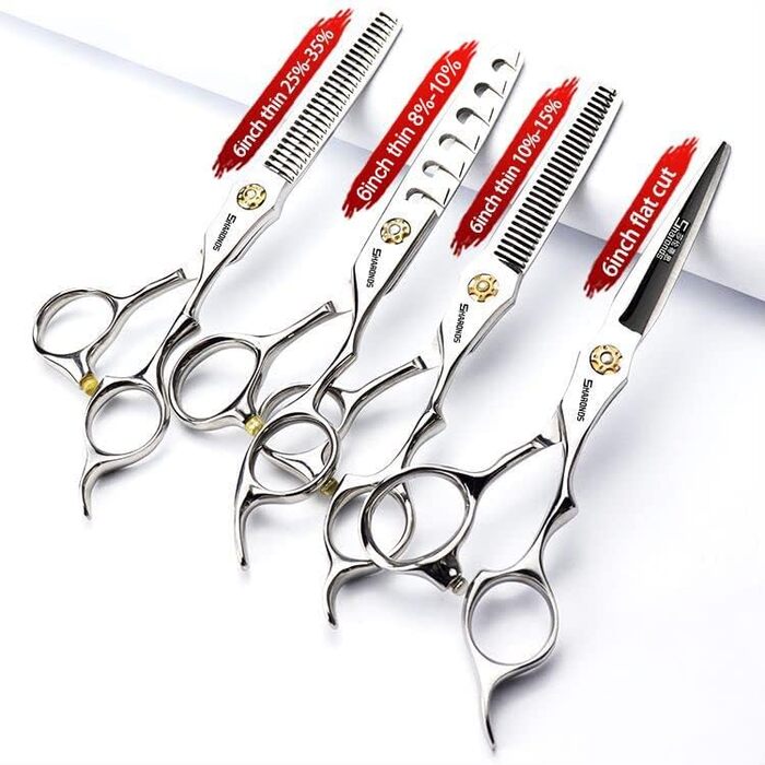 Професійна ножиця для грумінгу собак та котів Fellschere 6/6.5/7,5 дюймів з нержавіючої сталі (2 шт. та 4 шт.)