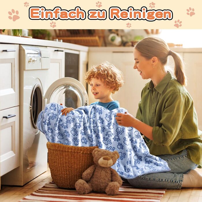 М'яка ковдра для собак та котів, 200x150 см, блакитна. Захист дивану, ковдра для подорожей.