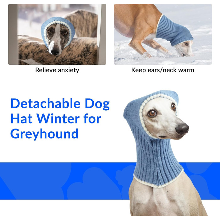 Пуловер для породистих собак Windhund Antel, теплий зимовий пуловер/світшот для великих собак, м'яка куртка для лайкерів (Areegrün, S, Blau)