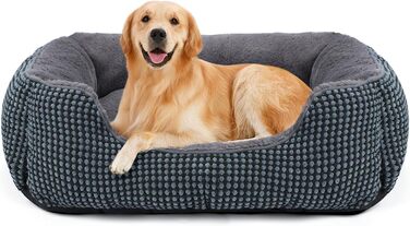 Ліжко для великих собак FURTIME, м'яке та пухнасте, антистрес, знімний чохол, нековзке, підходить для котів і собак середніх і великих порід, 89x63x23 см