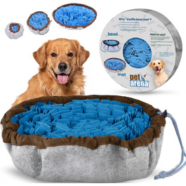 PET ARENA килимок для нюхання собак – килимок для пошуку, міцні матеріали, інтелектуальна іграшка для собак, регульований розмір, можна прати, блакитний