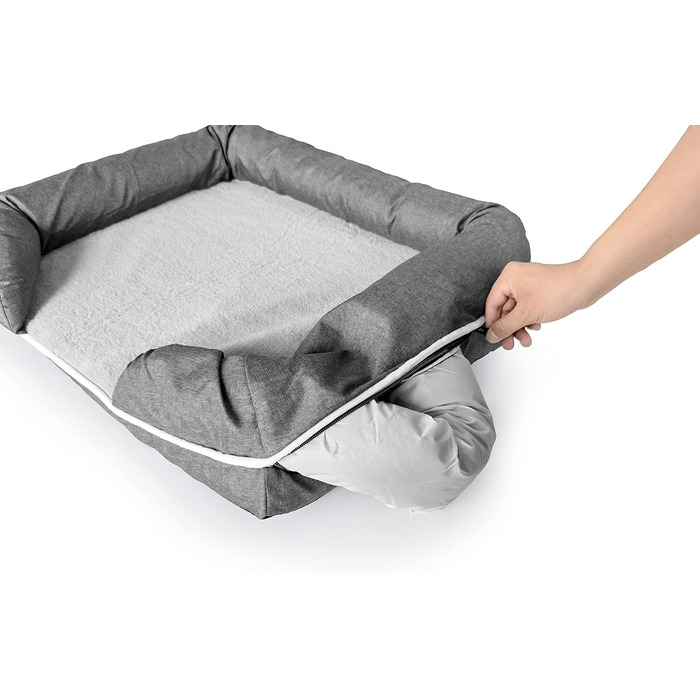 Ортопедичне ліжко для собак та котів з memory foam, розмір M, знімний водонепроникний чохол