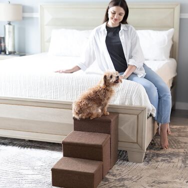 Сходи для собак із місцем для зберігання TIDY NICHES, складані, регульовані, легкі, для маленьких собак і цуценят, для ліжка і дивану, для дому