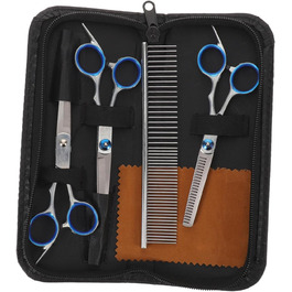 Професійні ножиці для грумінгу собак MILISTEN: набір з вигнутими та прямими ножицями з цинкової сплави, ергономічні