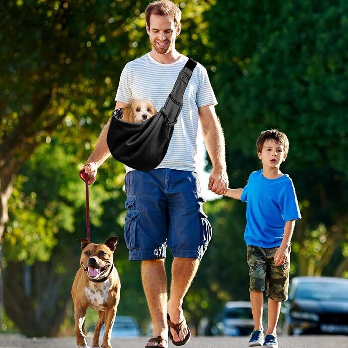 Сумка-переноска для собак та котів до 15 кг, з регульованим плечовим ременем, для прогулянок та активностей