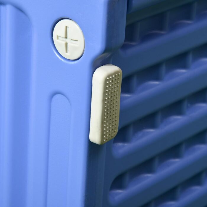 Будка для собак PawHut, пластикова, для вулиці, 60x42x40 см, блакитно-біла