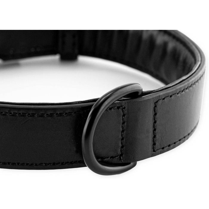 Нашийник для собак Brute Strength з натуральної шкіри, чорний, XXL (66-73 см)