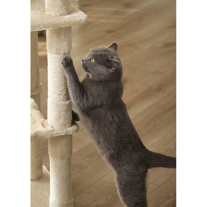 Високий когтеточка-комплекс для котів: лежанка та стовпчик для дряпання, вежа Drapaczek 161 - 220 см