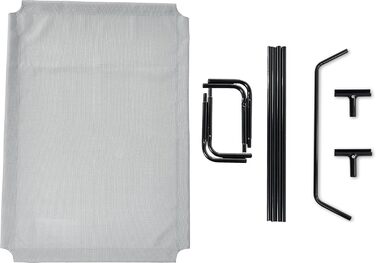 Охолоджувальне підняте ліжко для собак Amazon Basics XL, сіре, 153x94x23 см