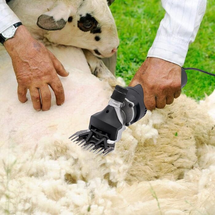 Електрична машинка для стрижки собак з регулюванням швидкості та металевим гребінцем, 6 швидкостей. Ідеальна для густого та кучерявого хутра.
