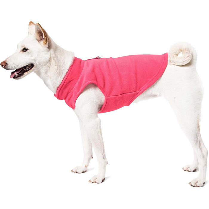 Тепла флісова жилетка для собак Gooby, рожева, розмір L, з повідком, зимовий теплий одяг для маленьких собак, хлопчиків або дівчаток