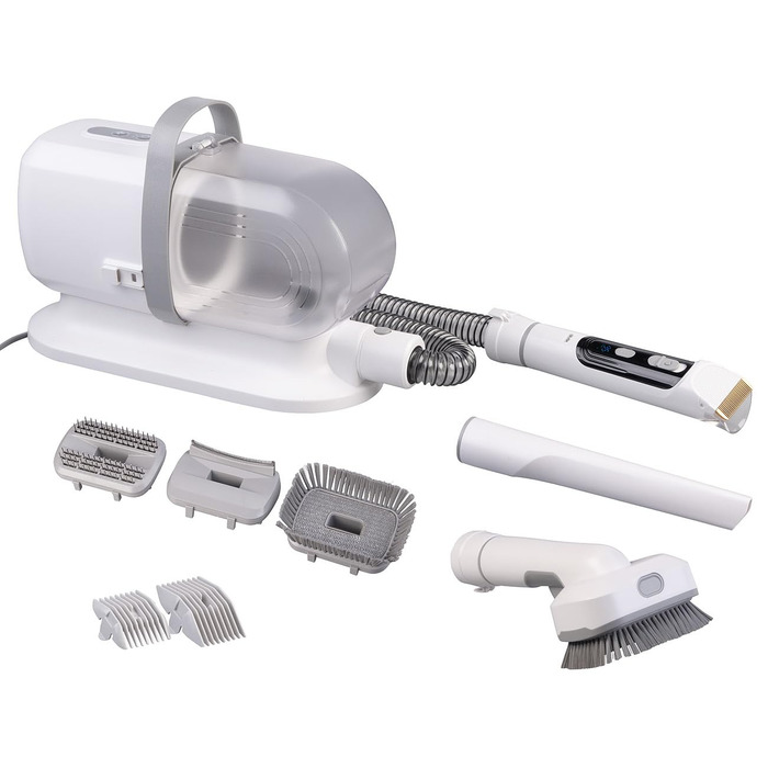Набір для грумінгу тварин 8-в-1: машинка для стрижки, пилосос для шерсті, фен та щітка