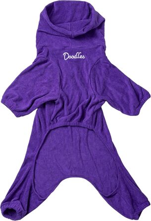 Рушник для собак Mikki Doodles, розмір L, фіолетовий, для кучерявої шерсті, швидковисихаючий, з мікрофібри