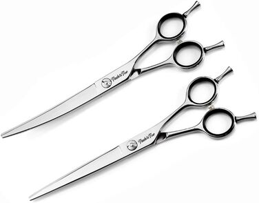 Набір професійних ножиць для грумінгу тварин 7.0 дюймів, набір ножиць для грумінгу домашніх тварин з нержавіючої сталі, для салонів та грумерів