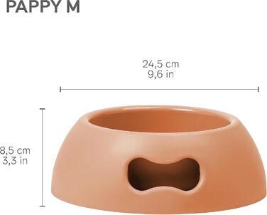 Миска для собак UNITED PETS Pappy, екологічна, виготовлена в Італії, 1.1 л, зелена, для середніх собак