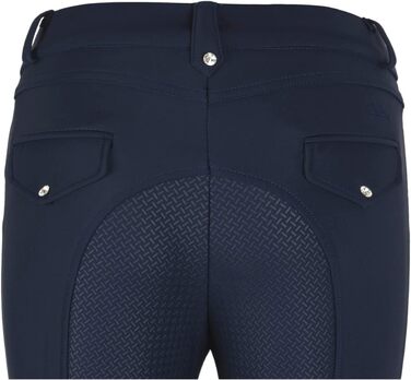Лазура - жіночі зимові штани для верхової їзди Татяна | Повний силіконовий вшитий захист | Штани для верхової їзди з 2 кишенями для телефону | Чорні або темно-сині штани з повним силіконовим вшитим захистом | Верхова одяг розмір 34-46 34 Темно-синій