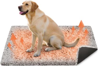 Самогріюча котяча/собача ковдра 115x72 см - XL, велика, флісова, без електроенергії, для дому та вулиці, знімна, миюча