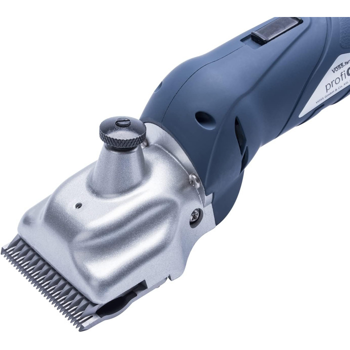 VOSS.farming profiCUT go: акумуляторна машинка для стрижки коней, 2 батареї, тиха, з лезами Aesculap, блакитна