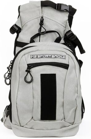 K9 Sport Sack: Рюкзак-переноска для собак (S) 24.4 x 15.2 x 40.6 см (30.5 x 17.8 x 48.3 см) +2 - Світло-сірий
