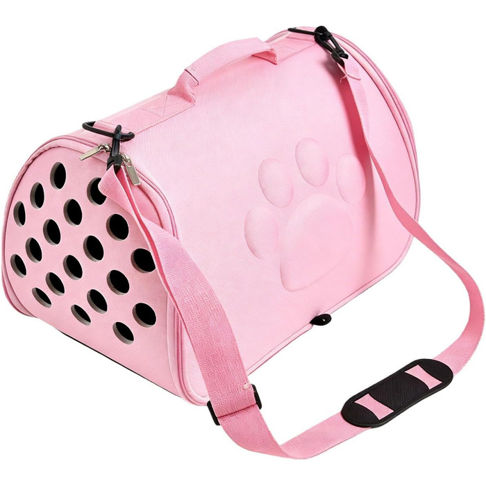 Сумка-переноска для тварин | Легка переноска для собак та котів | Для подорожей, прогулянок та до ветеринара (Рожева, L)
