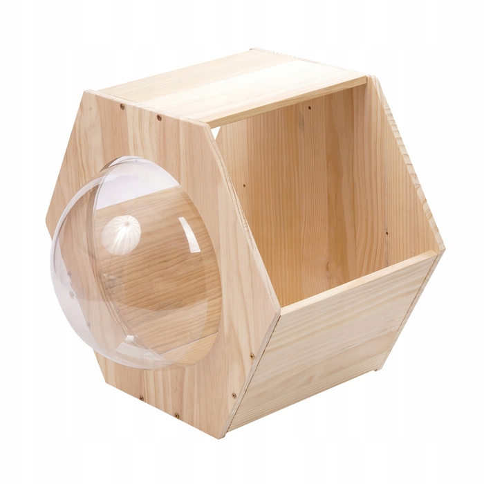 Настінний будиночок для котів Jumi XL, дерев'яний, колір бежевий екру