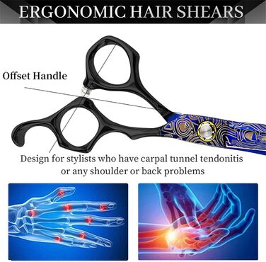 Набір ножиць для грумінгу собак 6 дюймів: прямі та розріджуючі ножиці для професійного догляду за шерстю. Ножиці для грумінгу домашніх тварин з регульованим гвинтом