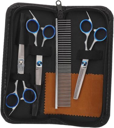 Професійні ножиці для грумінгу собак MILISTEN: набір з вигнутими та прямими ножицями з цинкової сплави, ергономічні