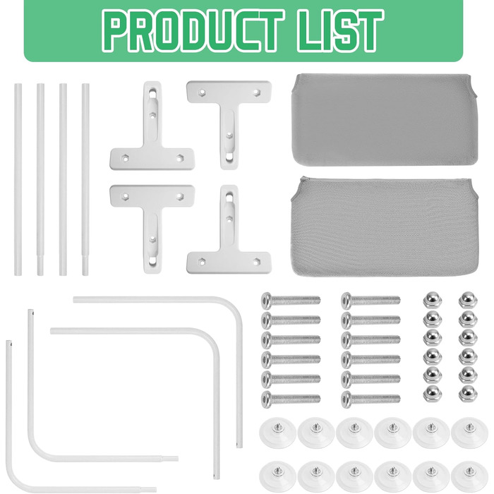 Кішка ліжко на вікно, 2 шт. - зручна гамак для котів на вікно 52x30 см з 6 присосками, розкладне ліжко для великих котів до 30 кг